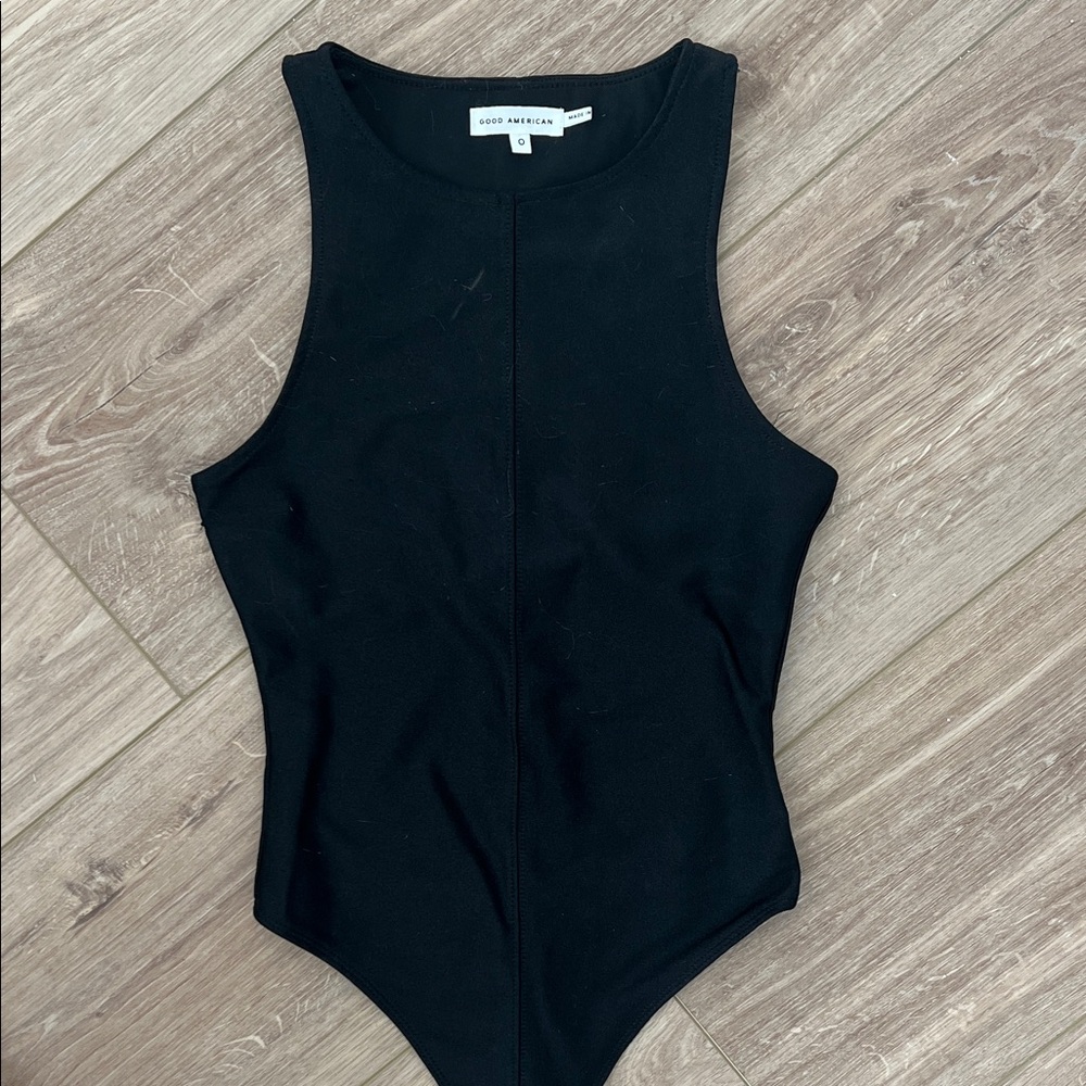 Good American Black bodysuit
